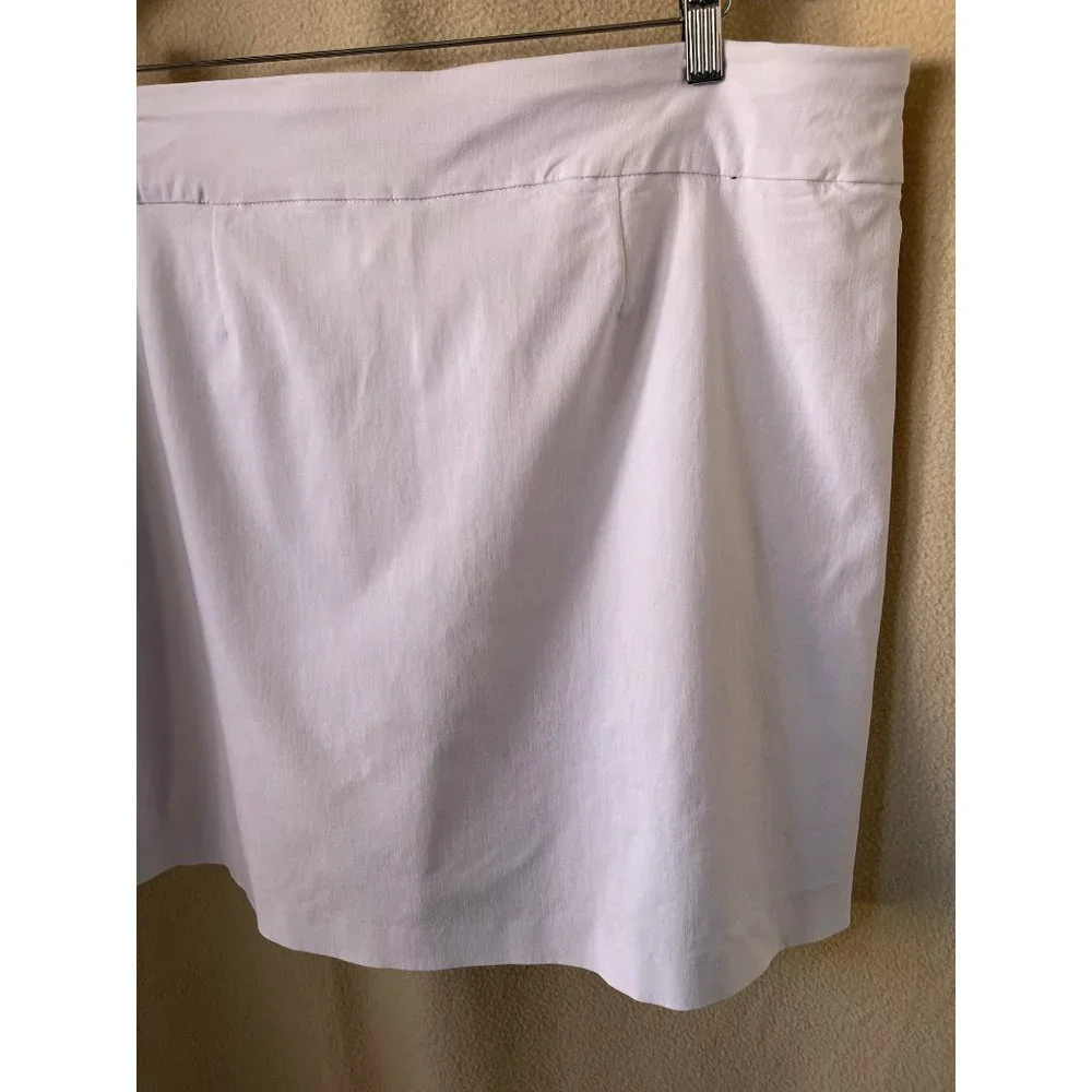 Zac & Rachel White Side Tie Wrap Around Skirt with Undershorts - 22W - Picture 9 of 12